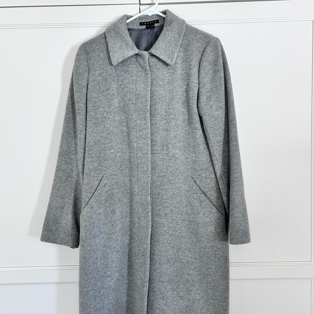 Theory Gray Wool / Angora Winter Coat Women’s Size M